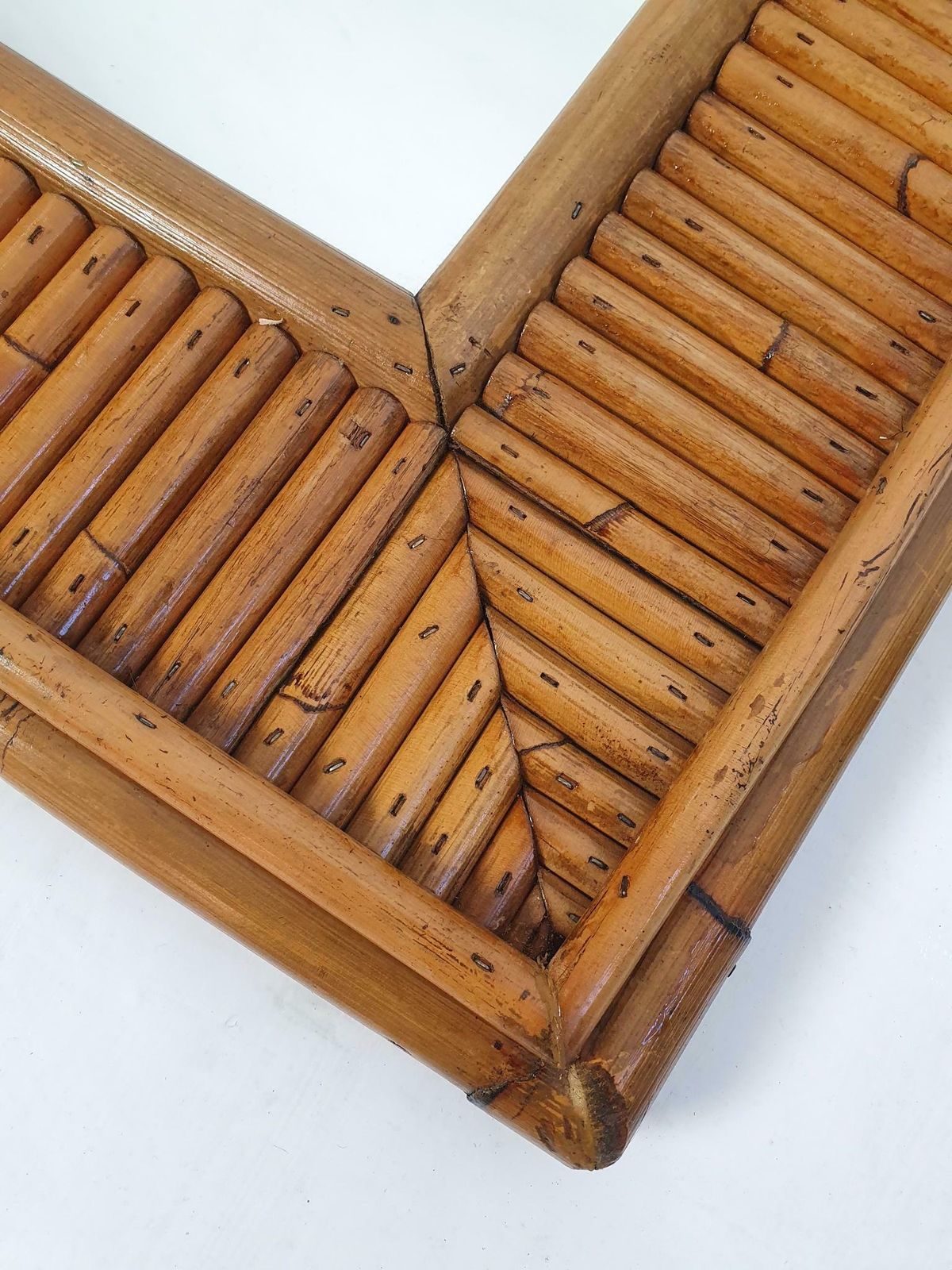 Arched Bamboo Mirror By Vivai Del Sud Italy, 1960s photo buy