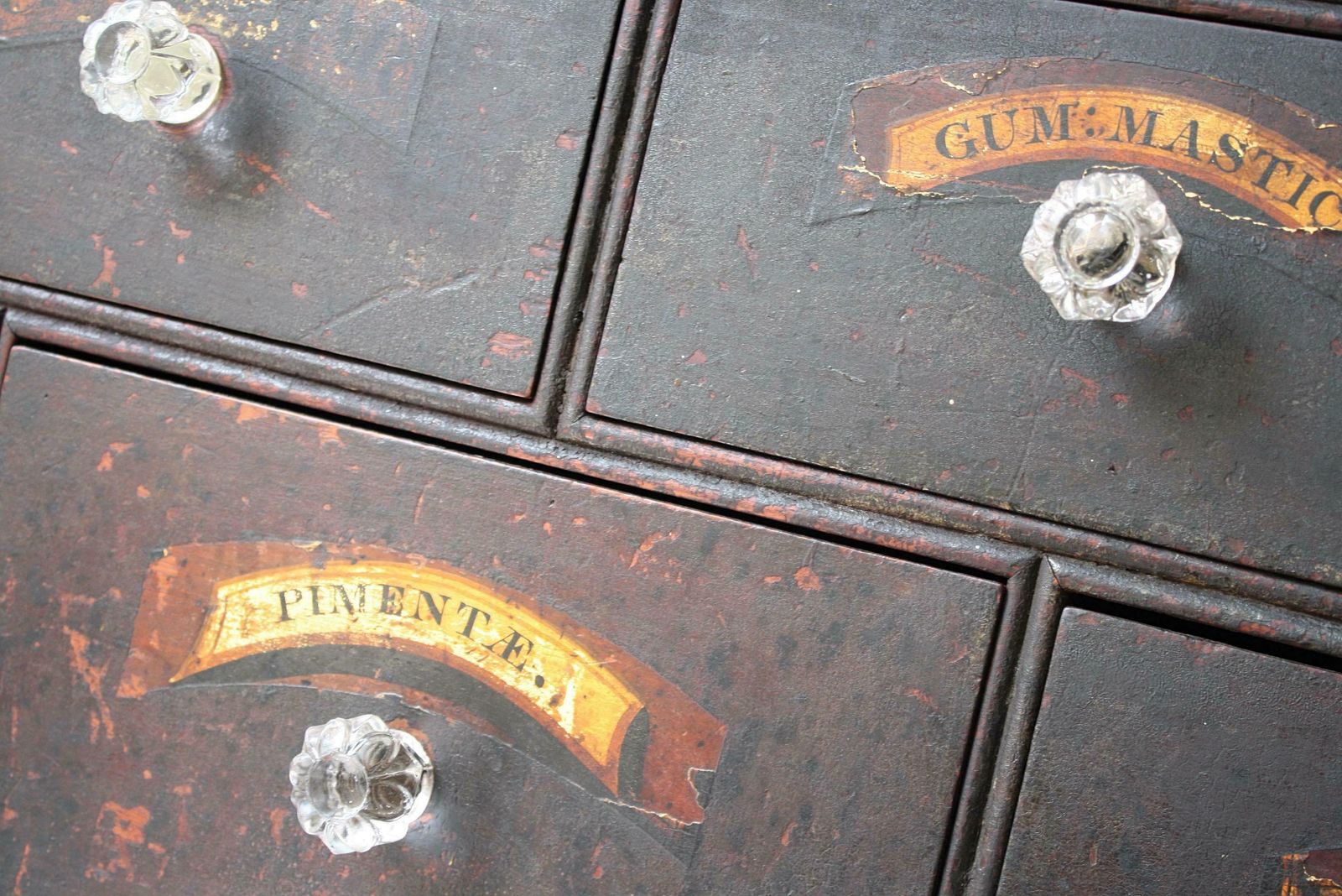 photo vintage Early 19th Century Chemist Apothecary Drug Pharmacy Drawers Bratley Pontefract
