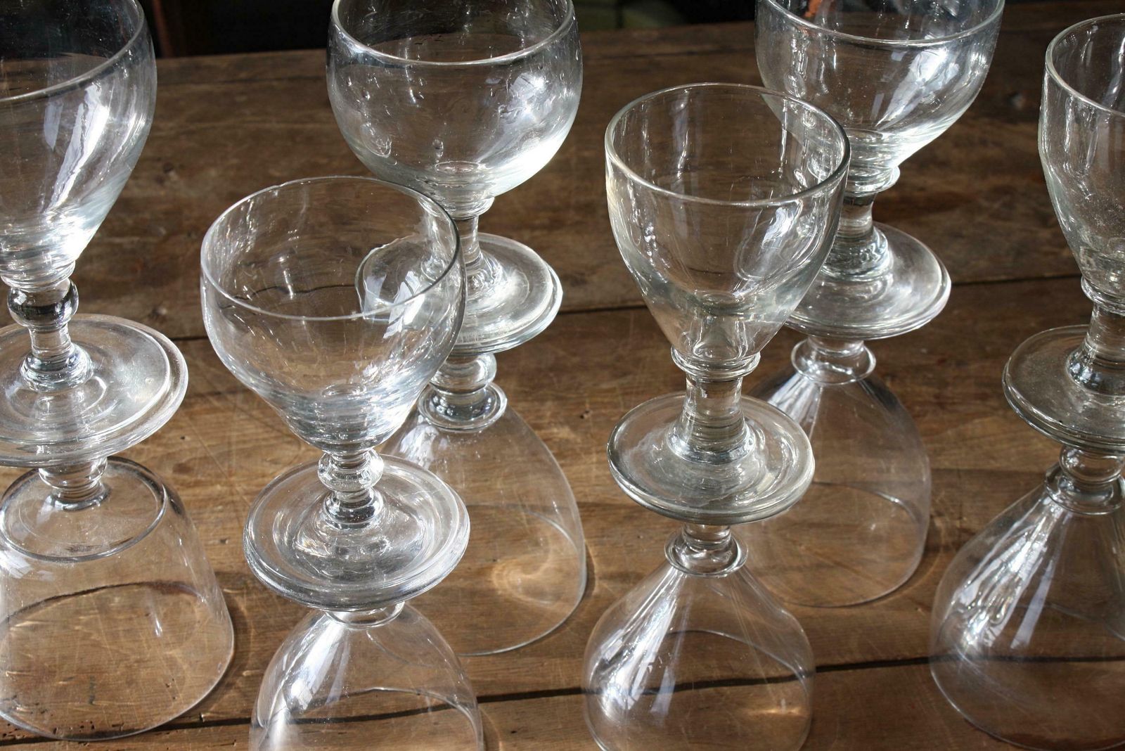 1895.0 19th Century Collection Of Georgian Rummers & Labeled Cut Glass Decanters photo