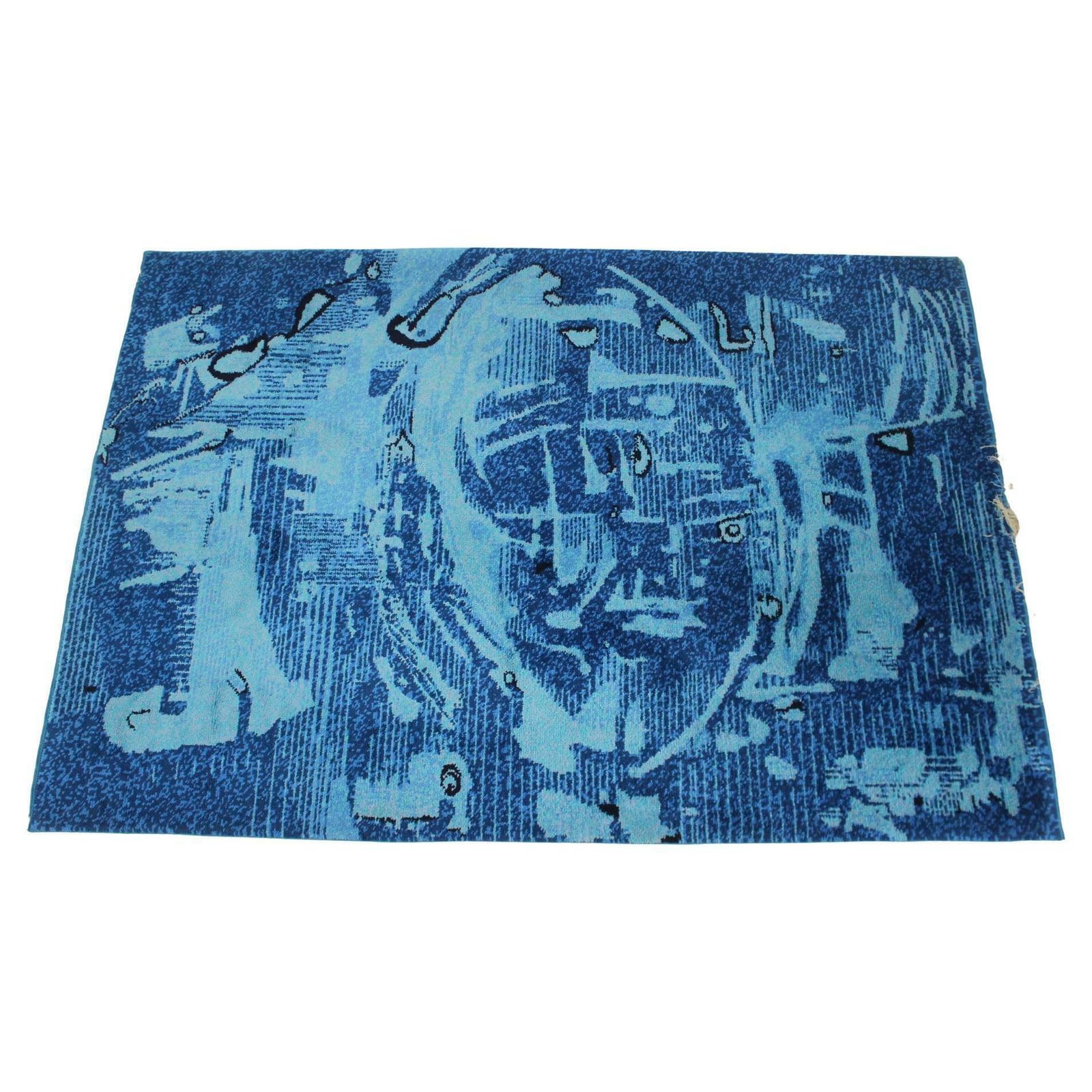 Beautiful Hand Made Art Abstract Design Wool Carpet In Style Of Kybal, 1960s