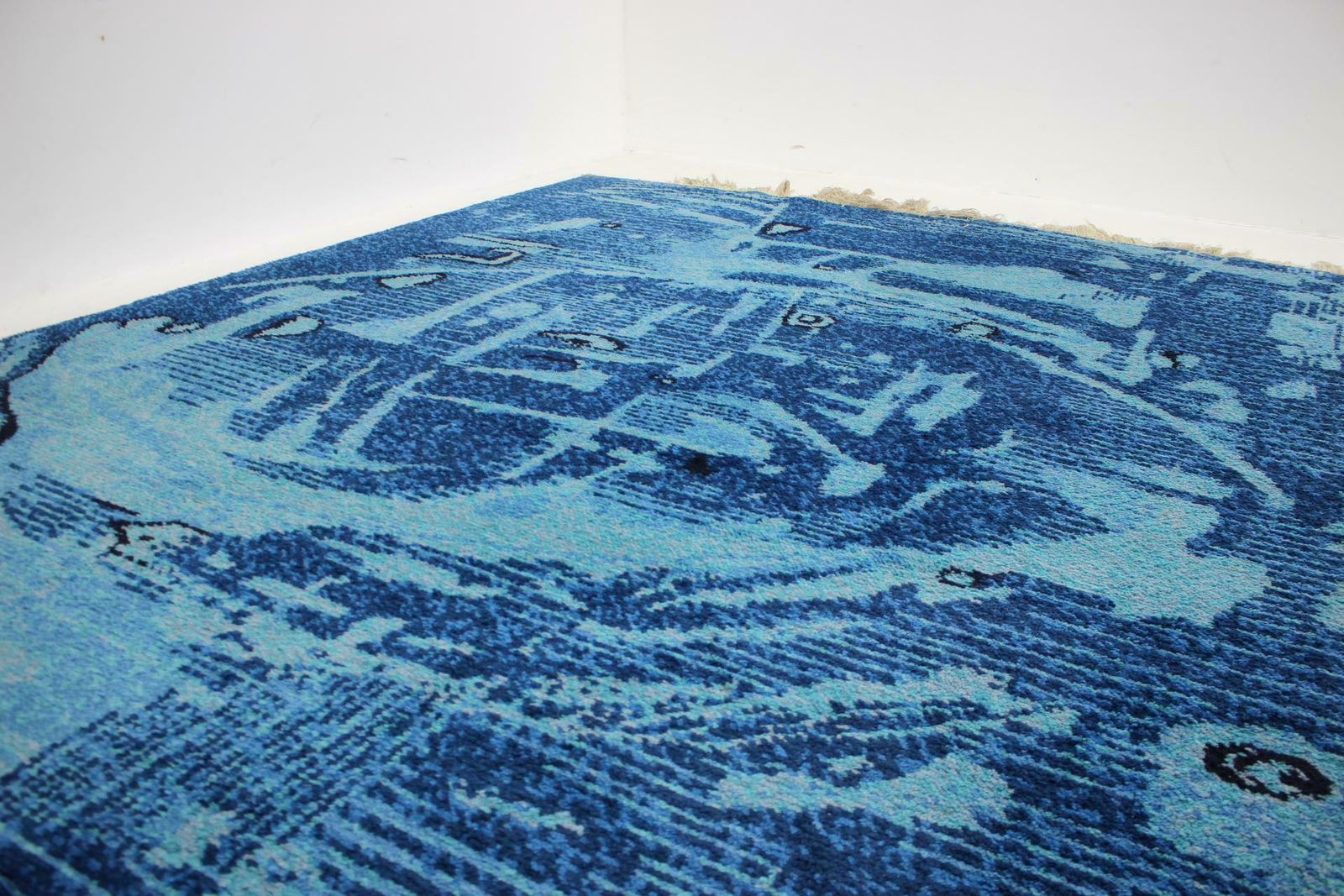 Beautiful Hand Made Art Abstract Design Wool Carpet In Style Of Kybal, 1960s photo 5046.0