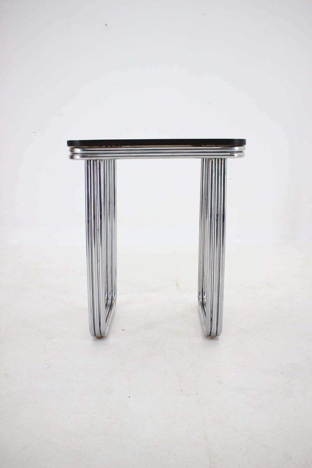 Bauhaus Art Deco Tubular Steel Chrom Table   1930s photo vintage