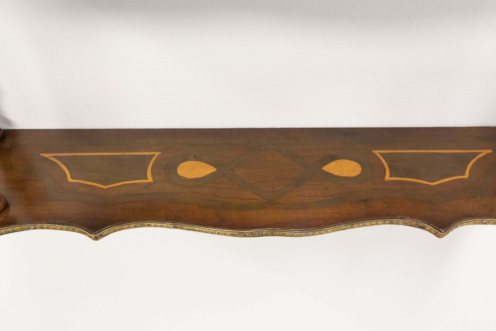 photo for sale Wall Wood Shelves Napoleon III With Brass Gallery & Marquetry, Late 19th Century