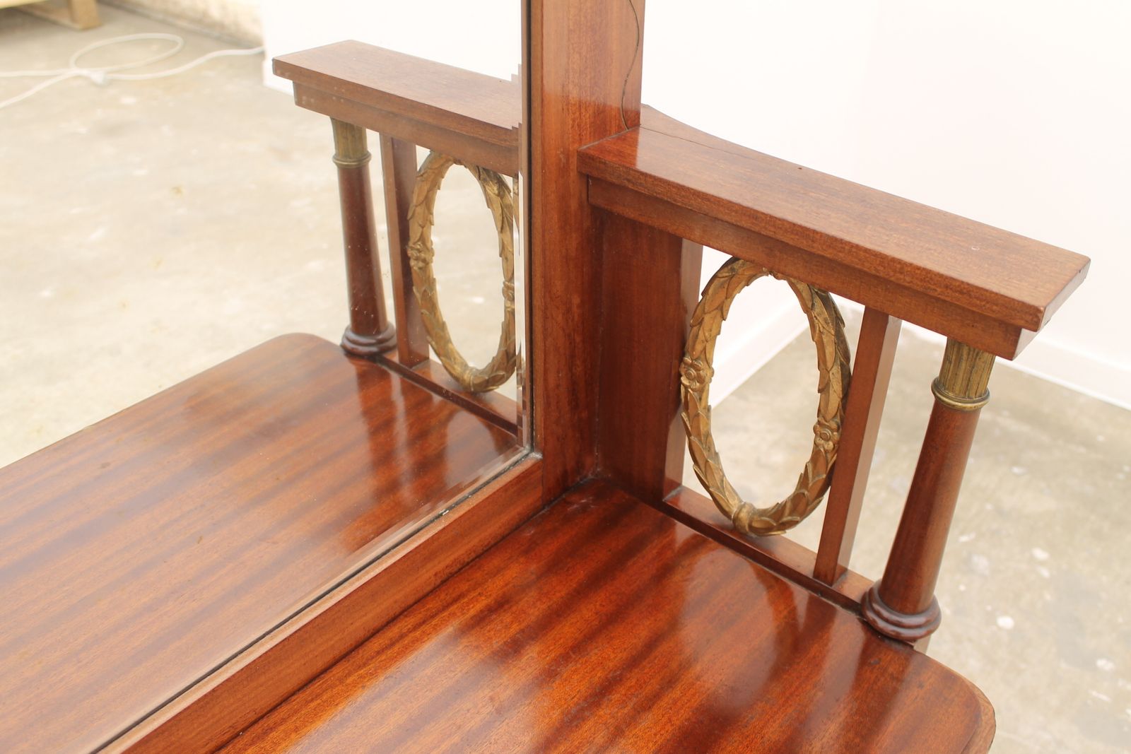 Viennese Secession Huge Mahogany Hall Mirror, 1910 photo furniture