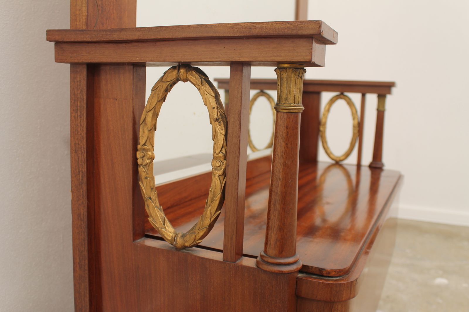 Viennese Secession Huge Mahogany Hall Mirror, 1910 photo Furniture