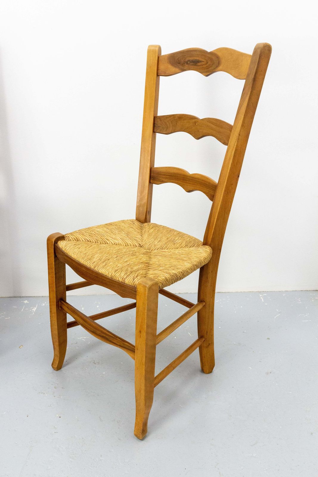 Six French Dining Chairs Oak Chairs Rush Seats Provincial Style, Circa 1970 photo buy