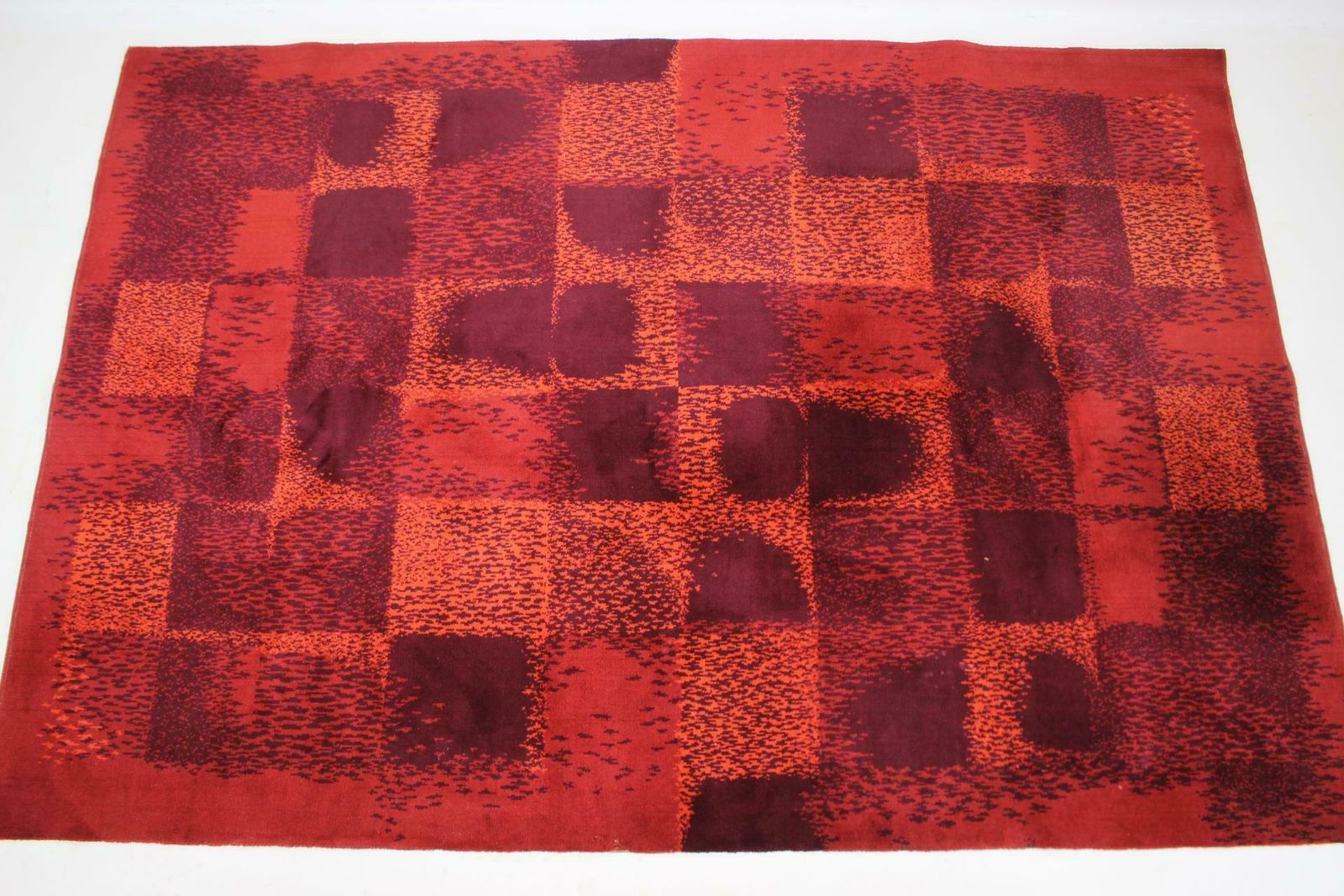Mid Century Abstract Design Geometric Rug / Carpet, 1970s / Czechoslovakia photo furniture