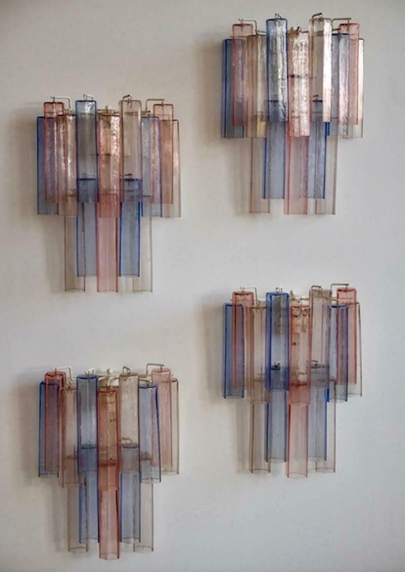 Aureliano Toso Pink And Blue Murano Glass Wall Applique photo vinterior