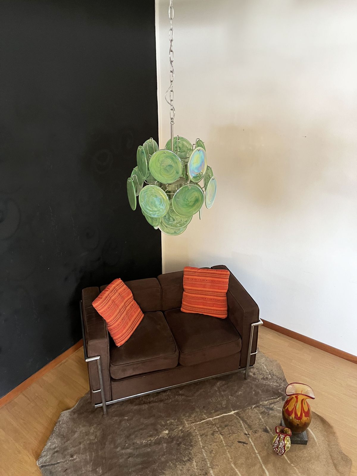 photo furniture Vintage Italian Murano Chandelier   24 Green Disks