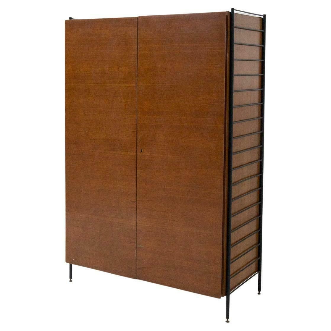Small Italian Bedroom Wardrobe In Wood And Iron