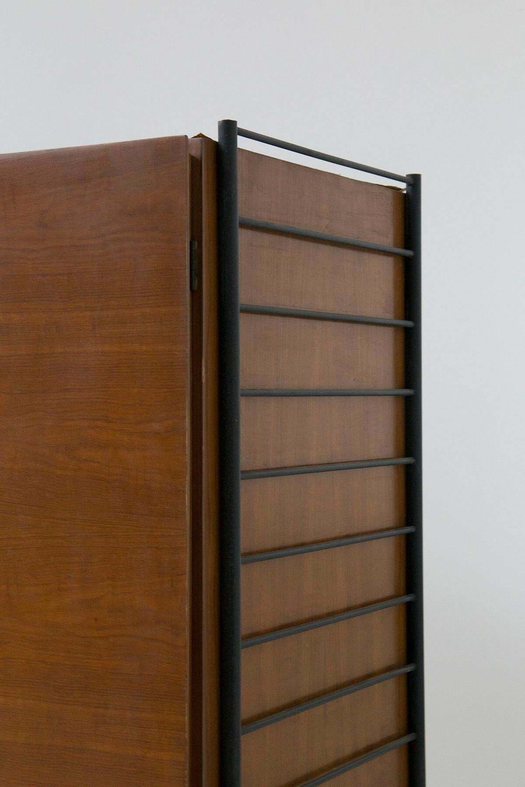Small Italian Bedroom Wardrobe In Wood And Iron photo for sale