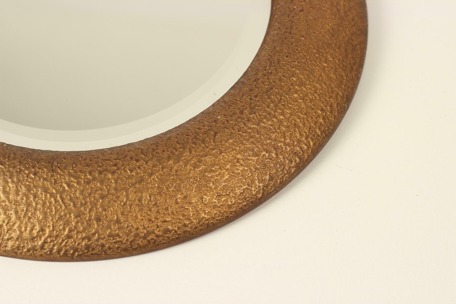 Art Deco Portal Mirror With Textured Gilt Gesso Surround And Bevelled Glass photo Home Decor