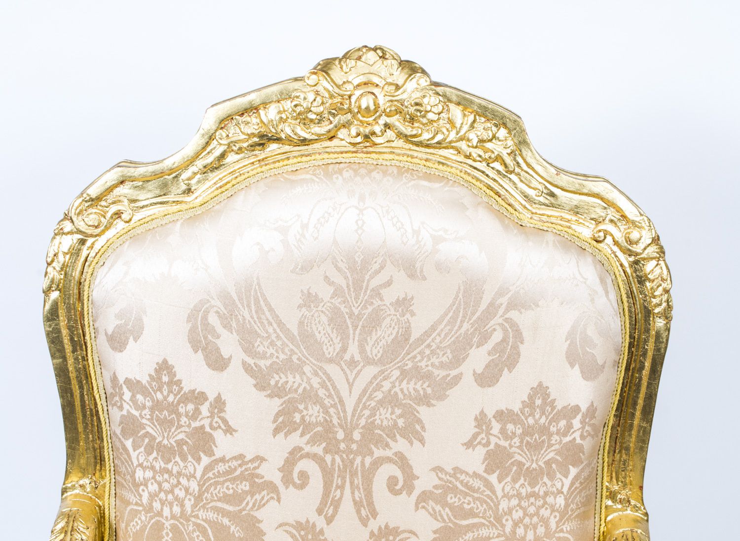 Vintage  Pair Louis XV Revival French Gilded Armchairs 20th C photo Furniture