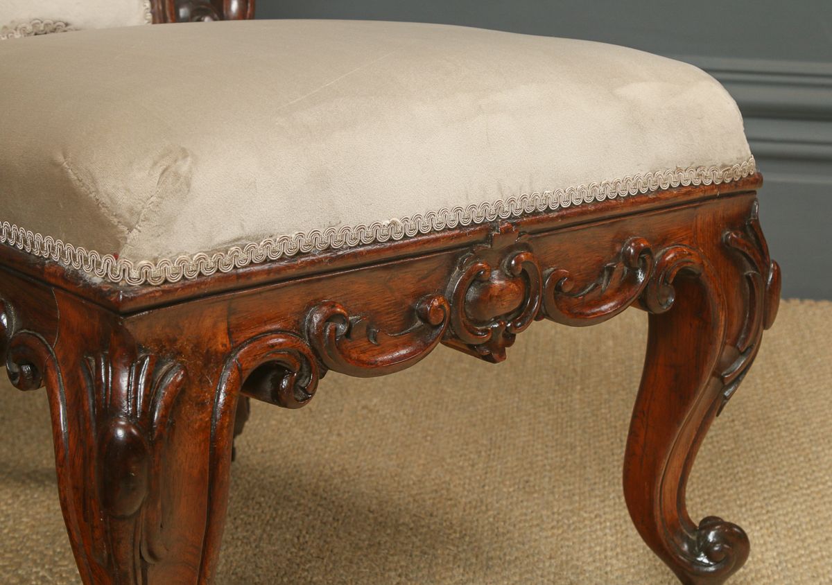 photo vinterior English Victorian Rosewood Prie Dieu Prayer Nursing Chair (Circa 1860)