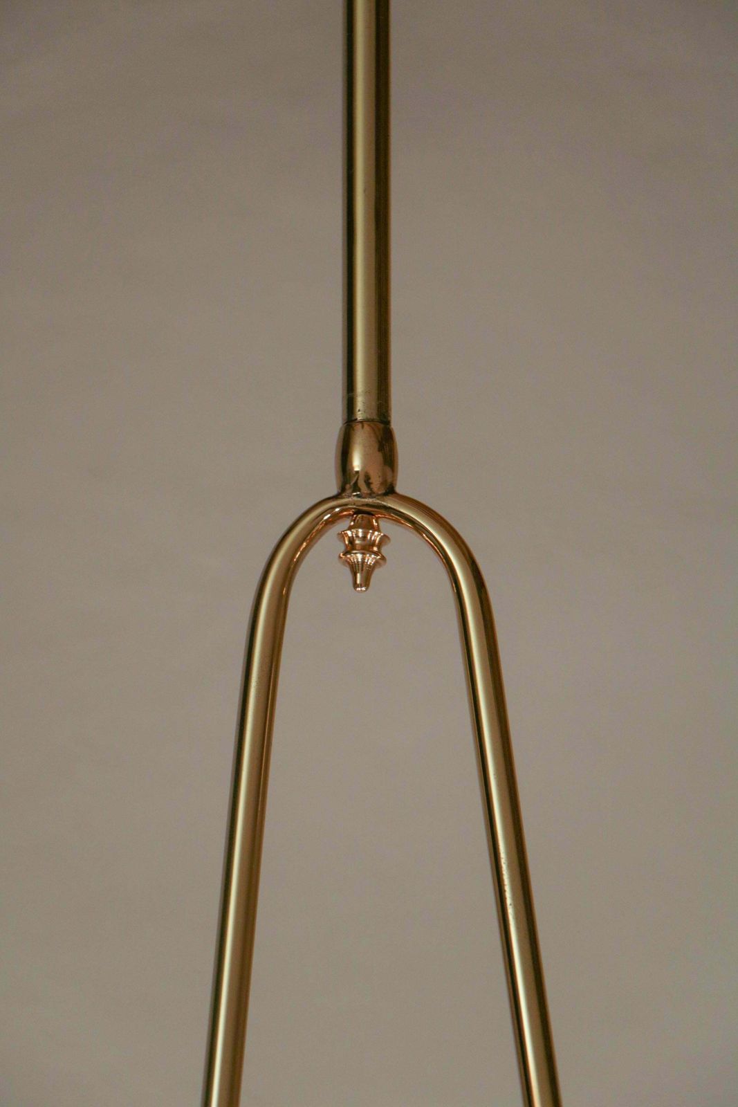Italian Midcentury Gold And Ivory Color Eight Lights Chandelier, 1950s photo for sale