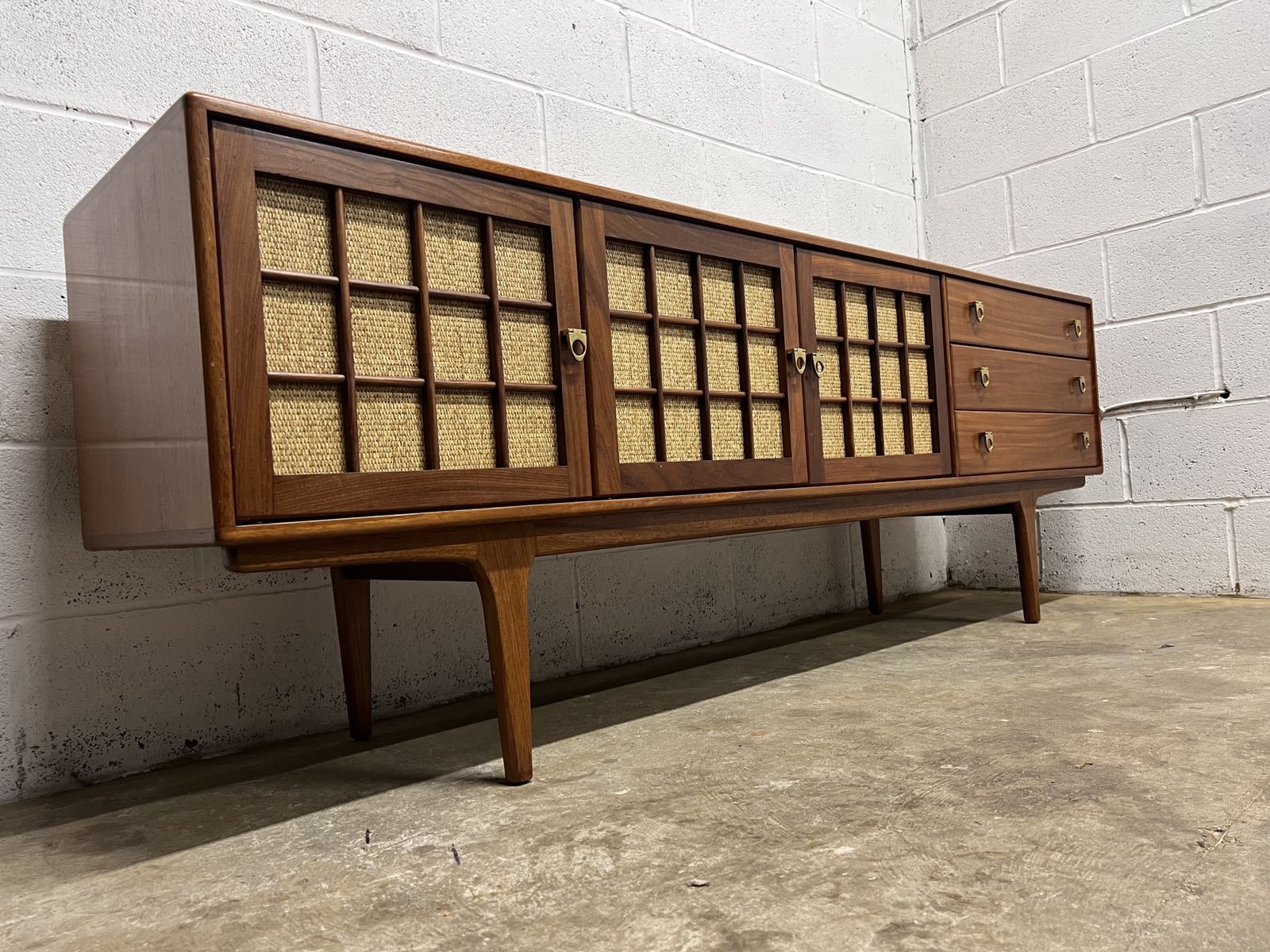 Bespoke Rattan Midcentury Younger Sideboards 1960s photo for sale