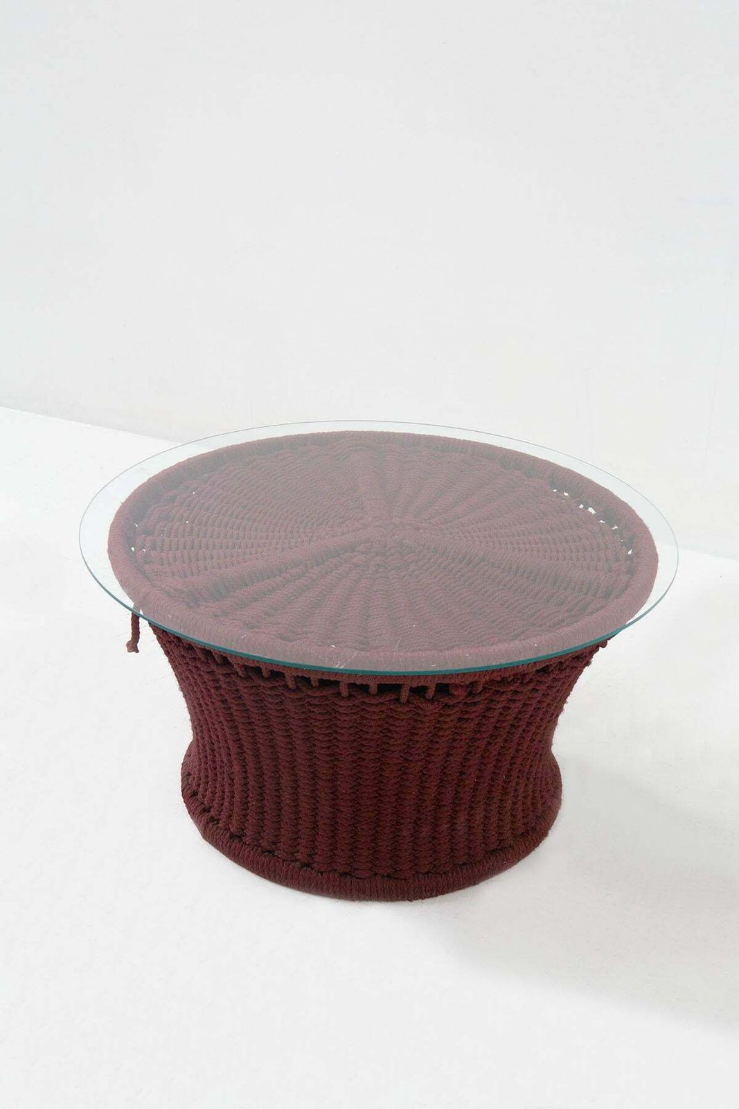 Rare Coffee Table By Marzio Cecchi For Hotel Lake Garda In Rope And Glass photo furniture
