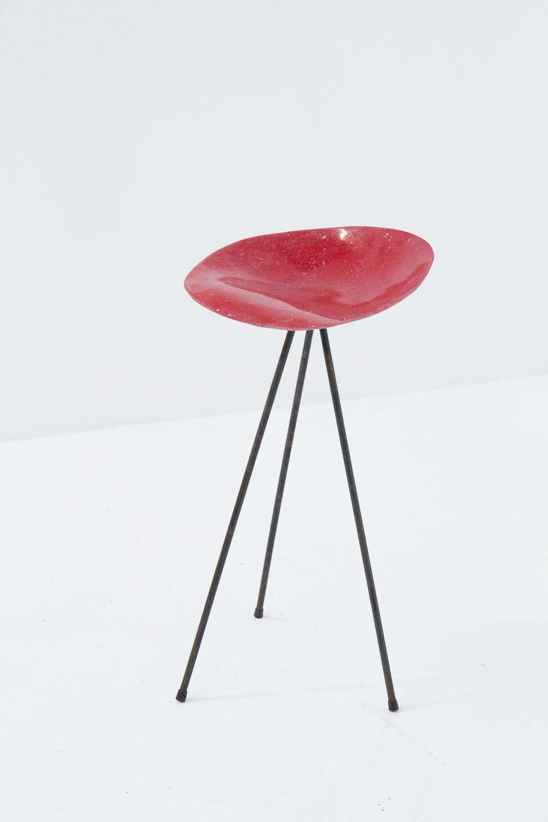 Jean Raymond Picard Red Stool In French Resin photo furniture