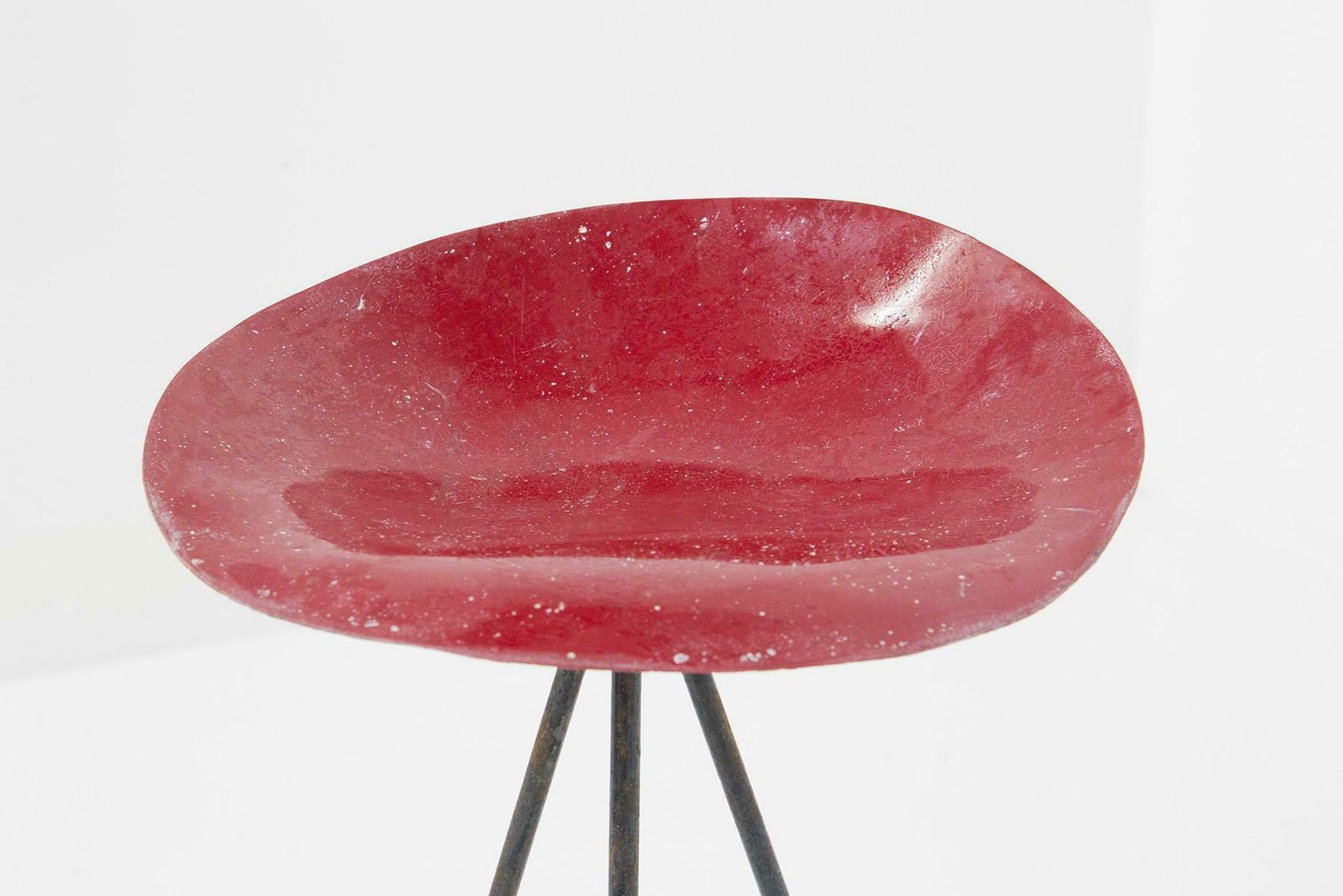 Jean Raymond Picard Red Stool In French Resin photo buy