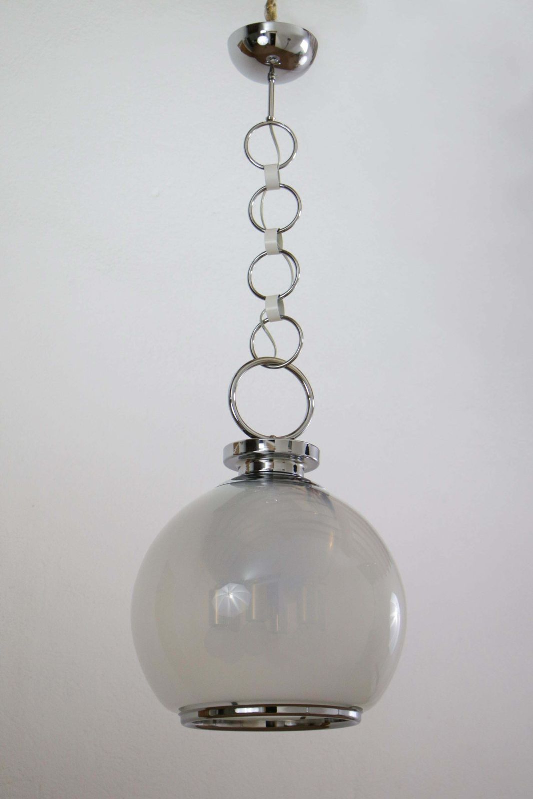 Italian Midcentury Space Age Pendant Lamp Designed By Carlo Nason For Mazzega photo Lighting