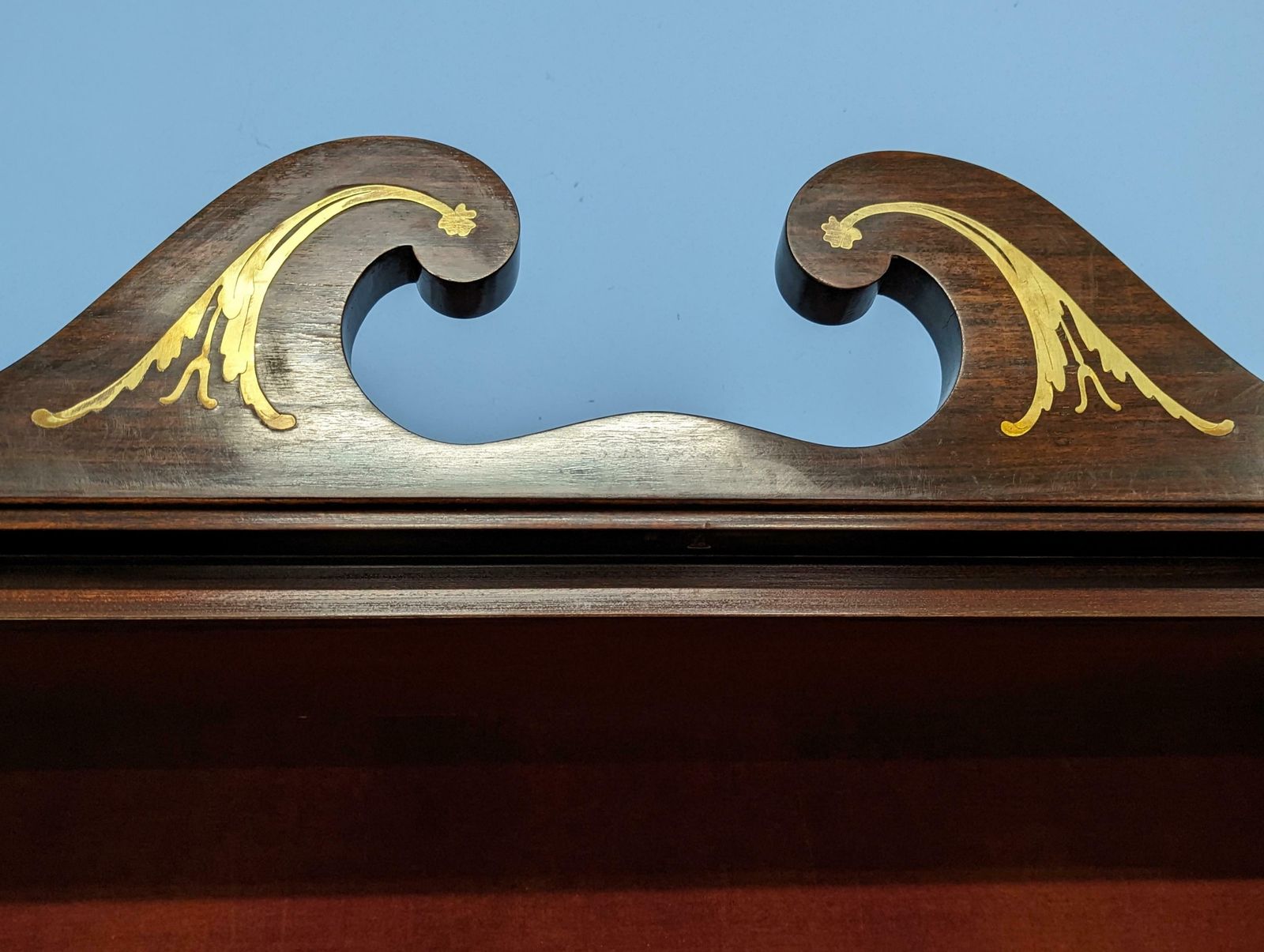 photo vintage Pair Of Trumeau Bookcases In Mahogany Designed By Paolo Buffa, 1950s