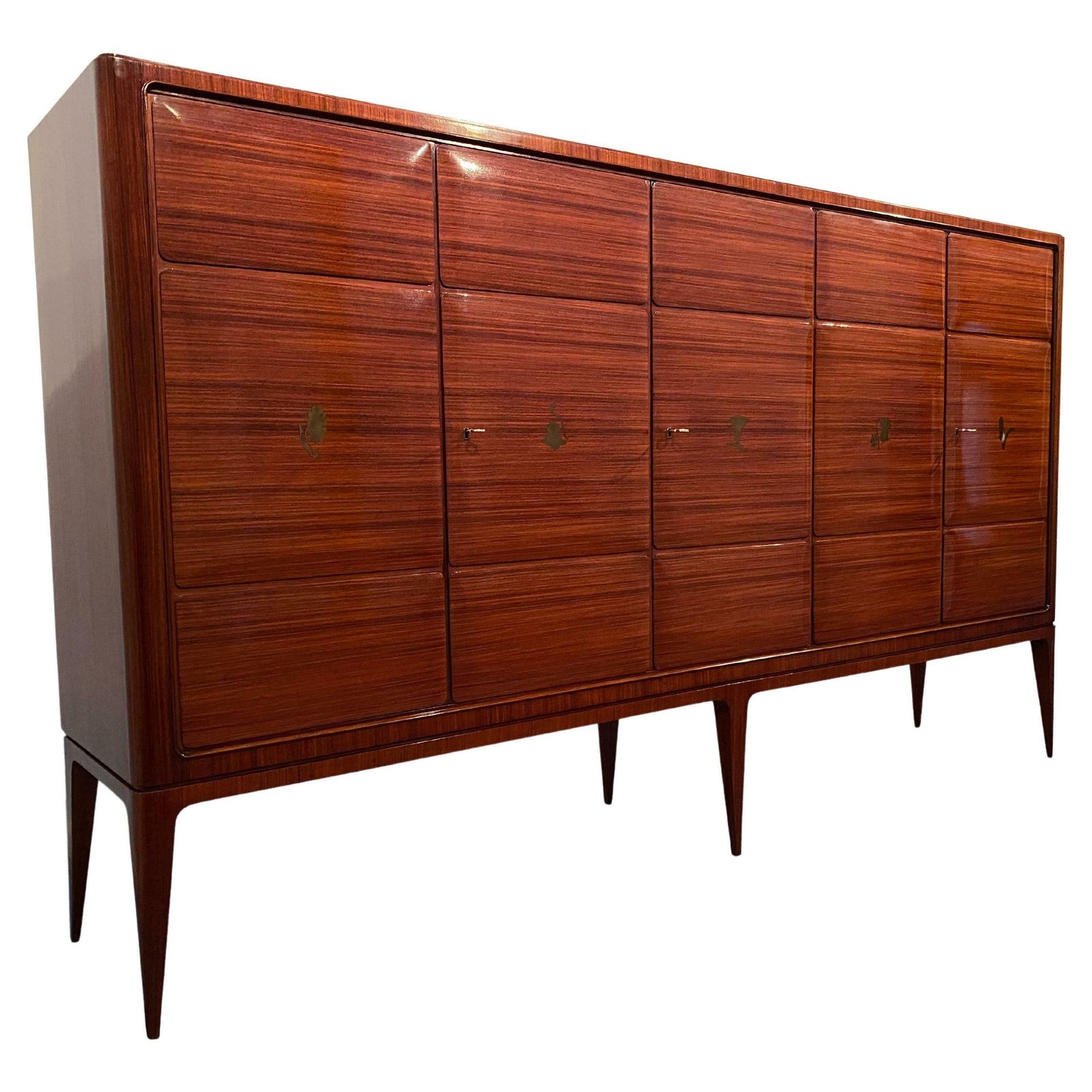 Italian Mid Century Modern Tall Sideboard Cabinet Designed By Paolo Buffa, 1950 photo furniture