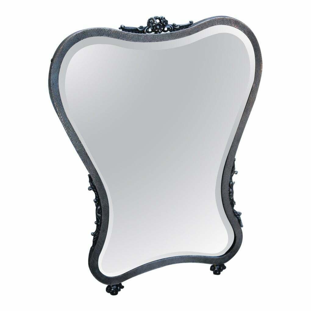 Italy 1950 Silver Mirror For Women''S Dressing Table For Make Up And Earrings