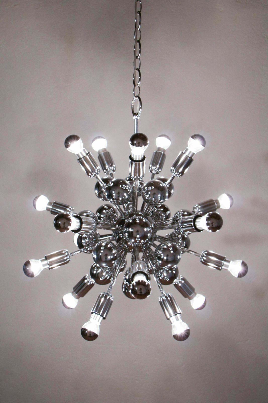 1956.0 Italian Space Age Sputnik 20 Lights Chandelier By Reggiani Goffredo, 1965s photo