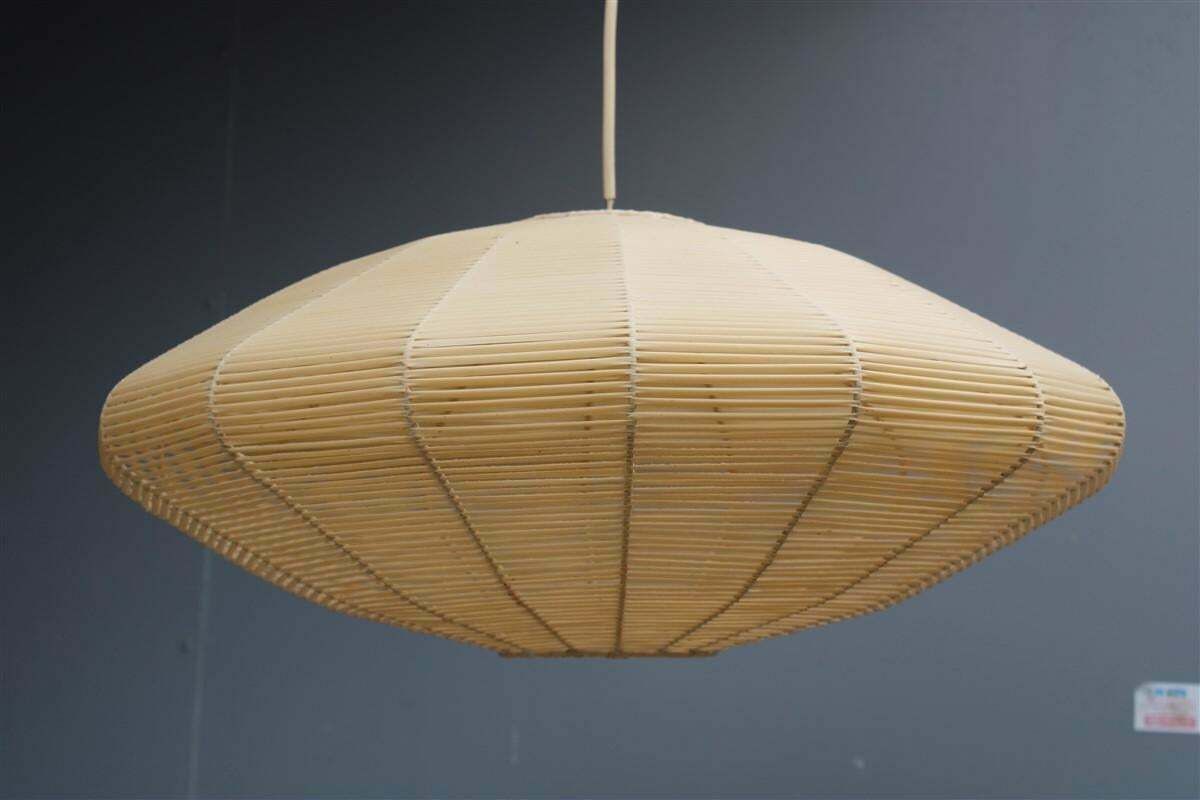 Midcentury Italian Beige Ufo Round Lamp Plastic And Metal, 1950s photo for sale