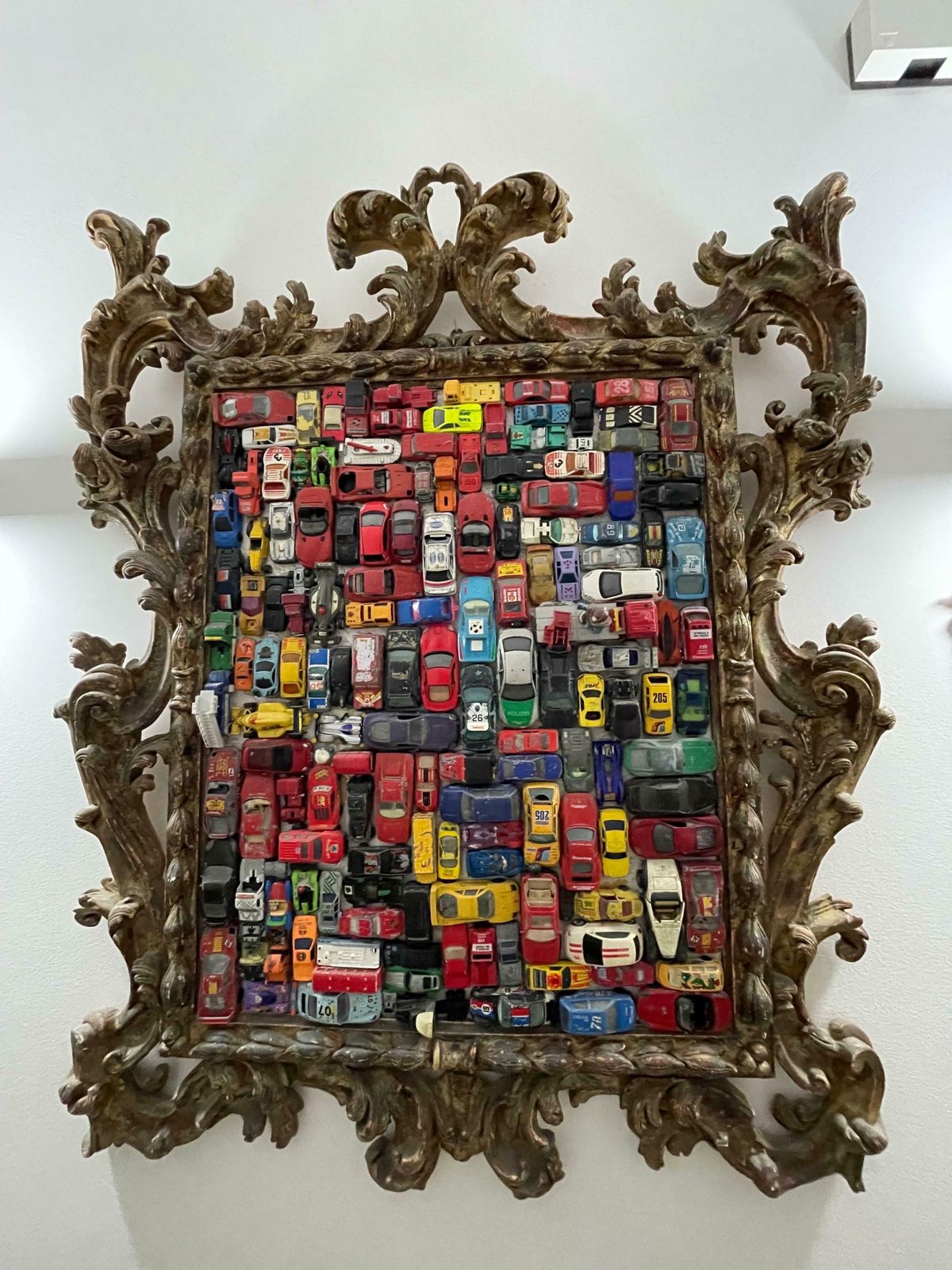 photo vintage Decorative Wall Large Picture Frame Baroque Cars Modelling 1960s Pop Art