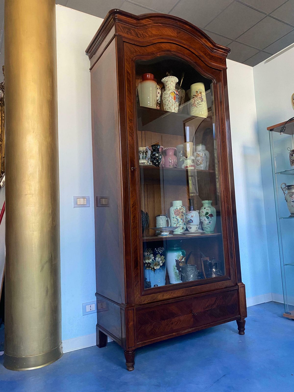 Antique French Showcase Bookcase Louise Philippe, 1850s photo 1597.0