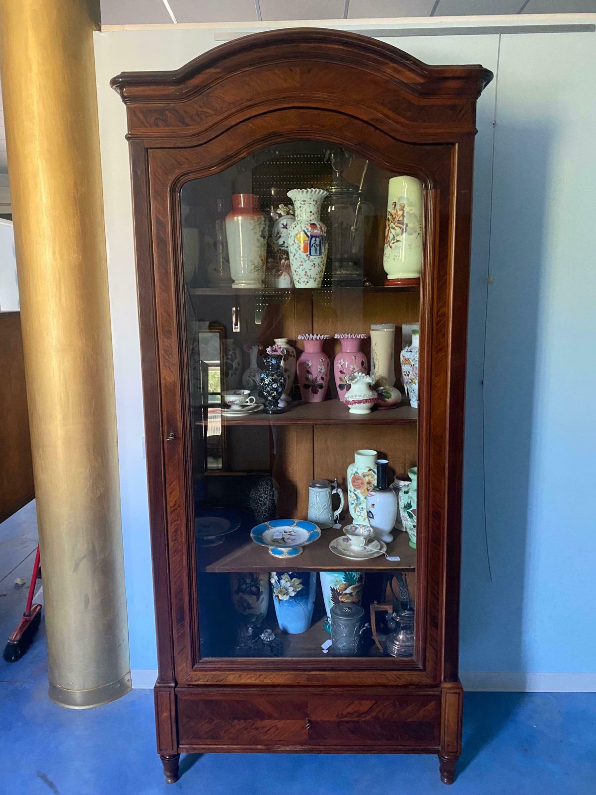 photo furniture Antique French Showcase Bookcase Louise Philippe, 1850s