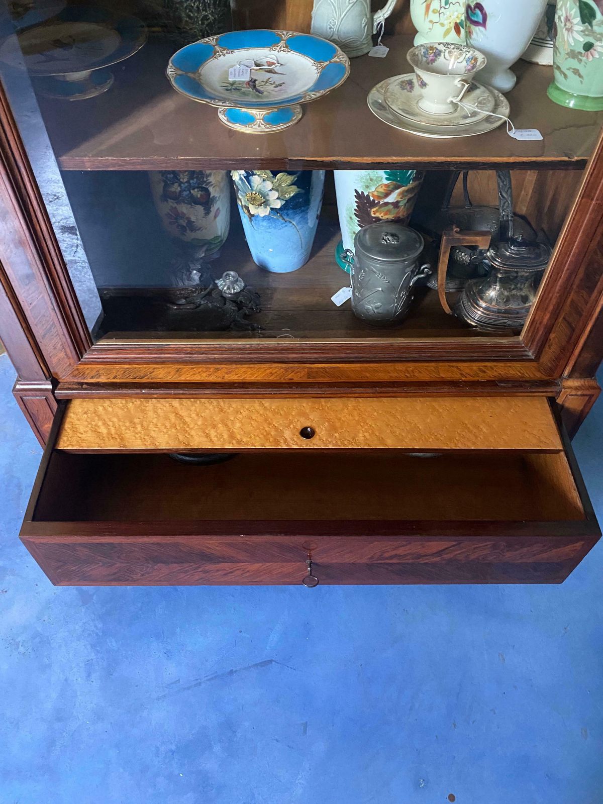 Furniture Antique French Showcase Bookcase Louise Philippe, 1850s photo