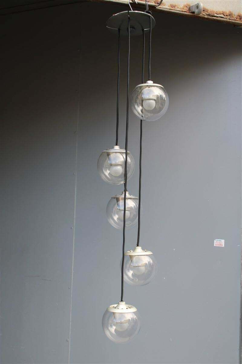 Gino Sarfatti Arteluce Ceiling Lamp 1965 Model 2095 Balls Glass Aluminium photo furniture