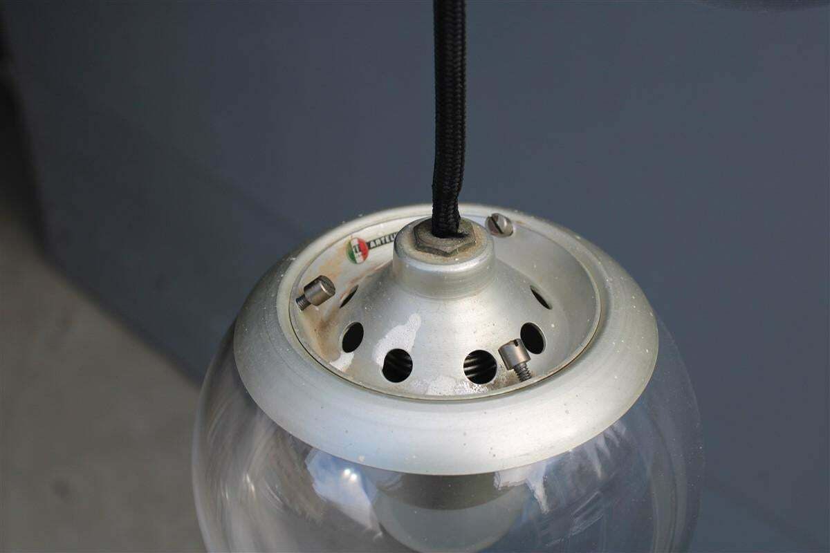 photo furniture Gino Sarfatti Arteluce Ceiling Lamp 1965 Model 2095 Balls Glass Aluminium