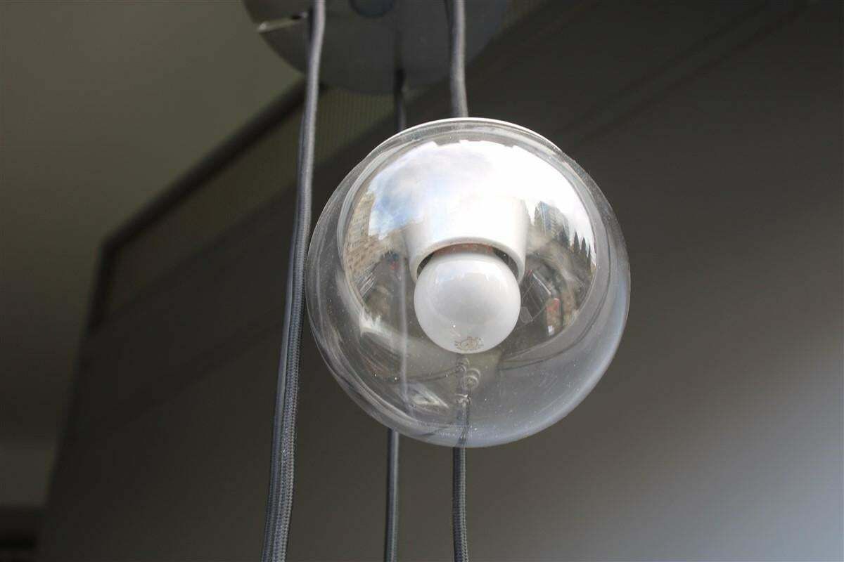 Lighting Gino Sarfatti Arteluce Ceiling Lamp 1965 Model 2095 Balls Glass Aluminium photo