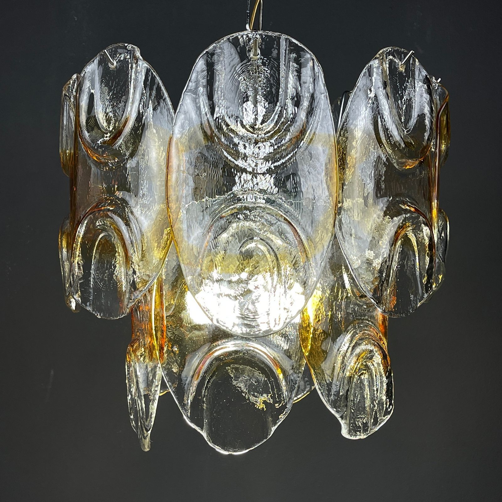 Murano Chandelier By Mazzega Italy 1960s photo vinterior