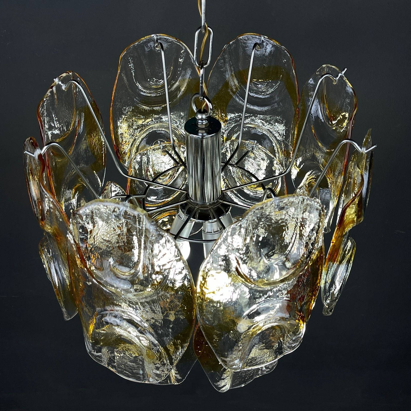 photo furniture Murano Chandelier By Mazzega Italy 1960s