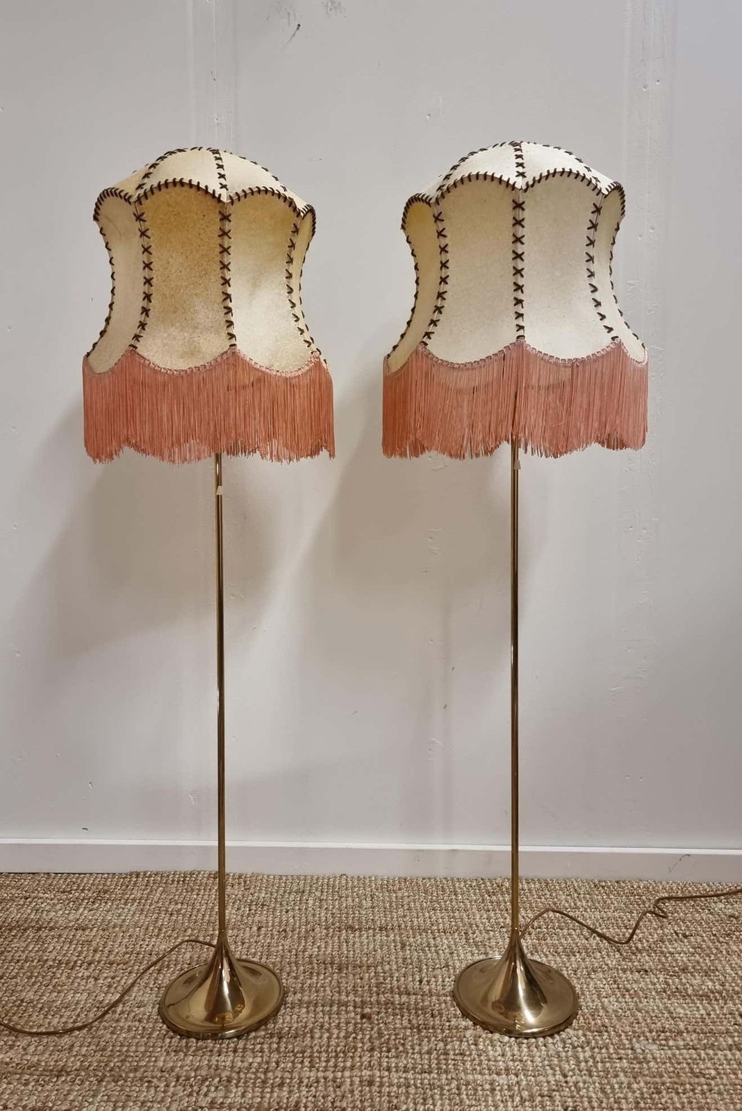 photo buy Bergboms, Pair Of Floor Lamps, G 024, Brass, Scandinavian Modern / Midcentury