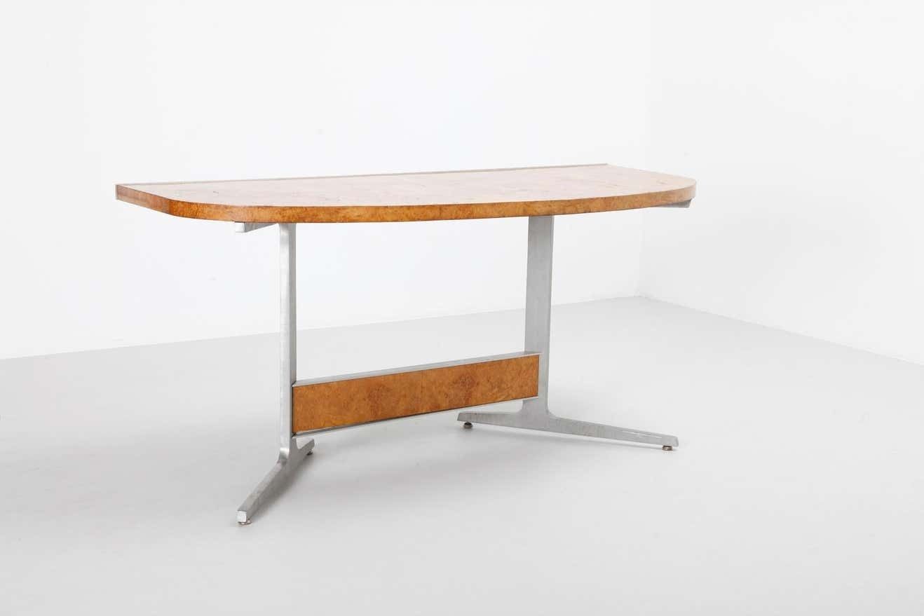 Burlwood Mid Century Modern Floating Desk, Console, 1960s, France photo 3749.0