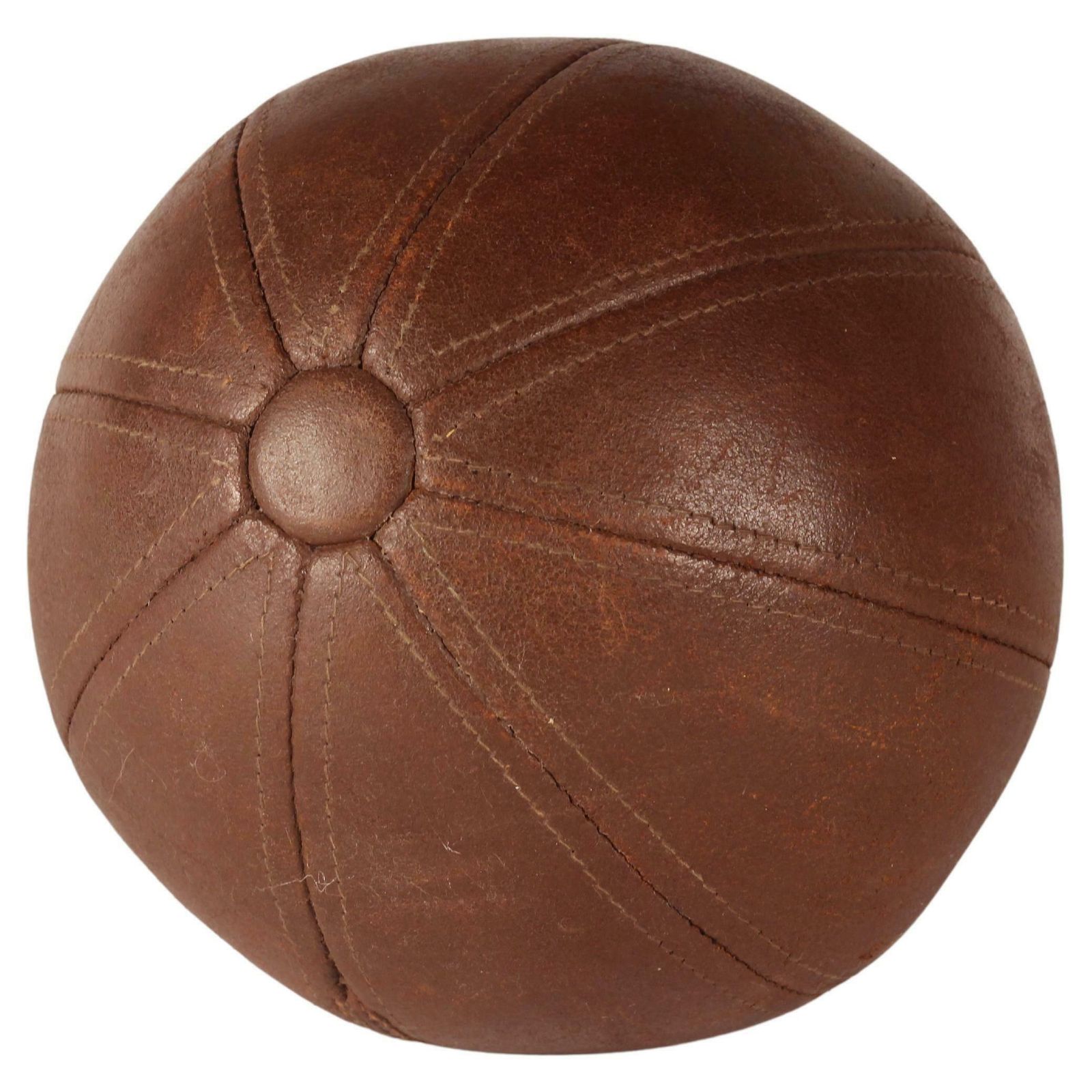 Mid Century Modern Leather Medicine Ball Perfect For Your Gymnasium