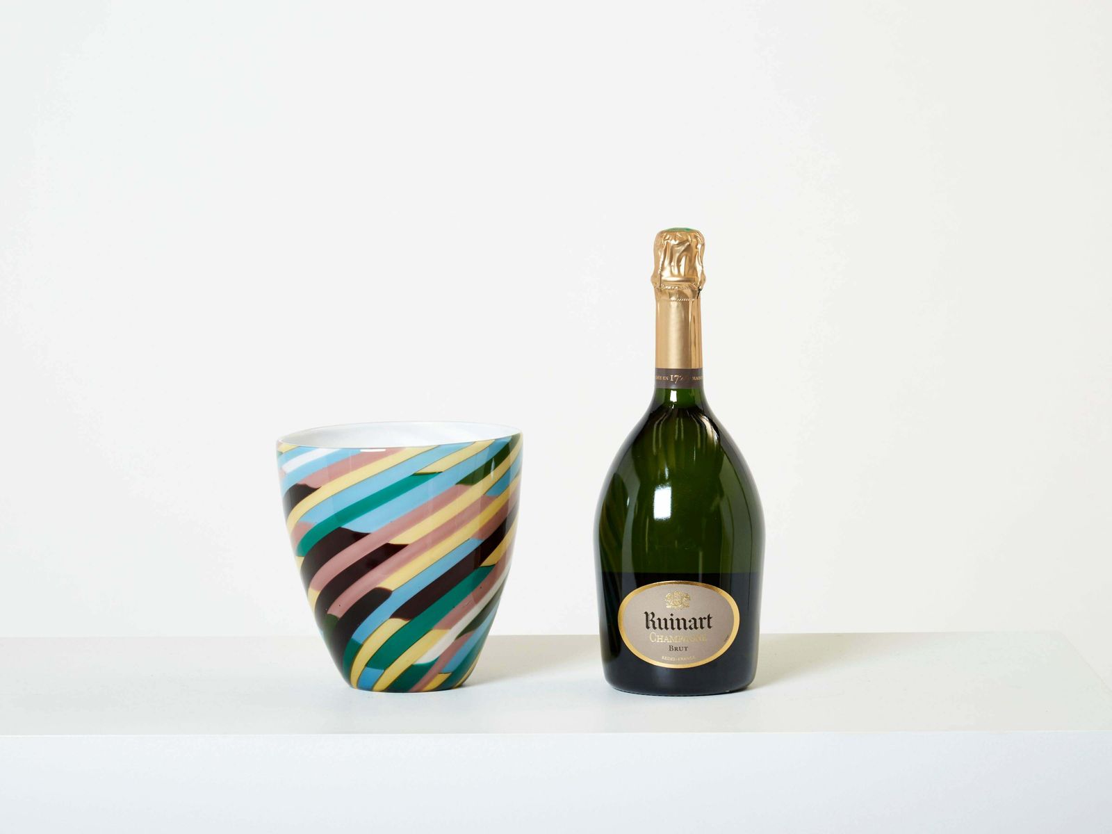 Laura De Santillana For Venini Blown Glass Klee Vase  1984 photo vintage