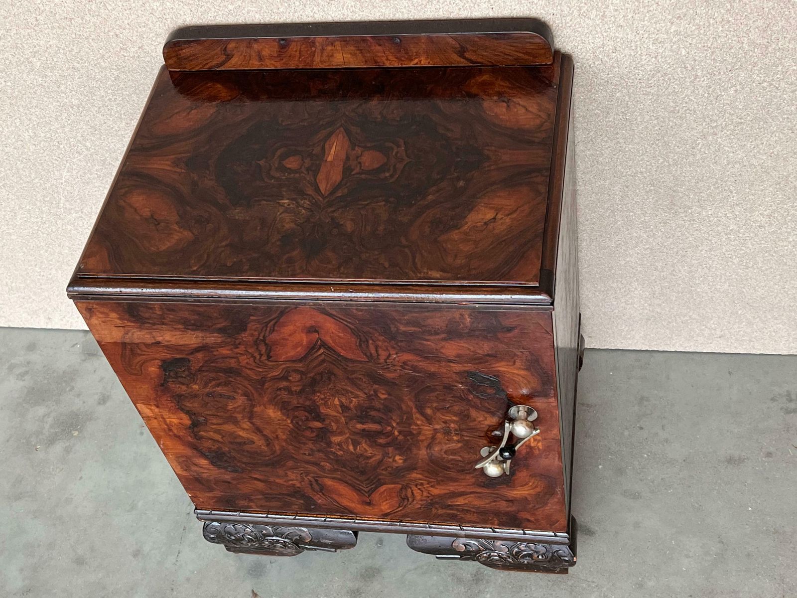 Pair Of Art Deco Side Cabinets Or Nightstands With Ebonised Base photo 3720.0