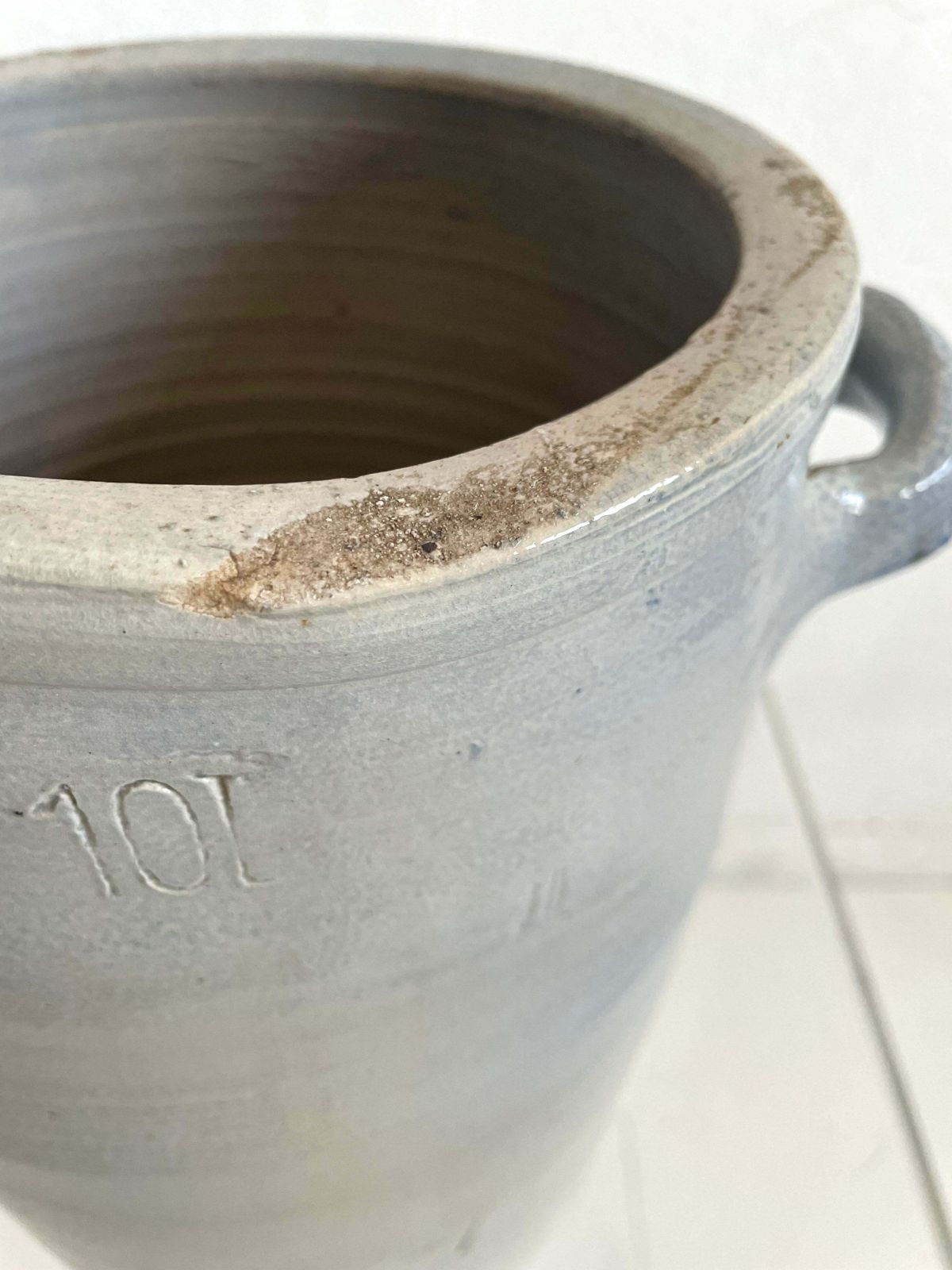 Vintage Mid Century Glazed Stoneware Pottery Jar Jug Vase Vessel Wabi Sabi photo buy