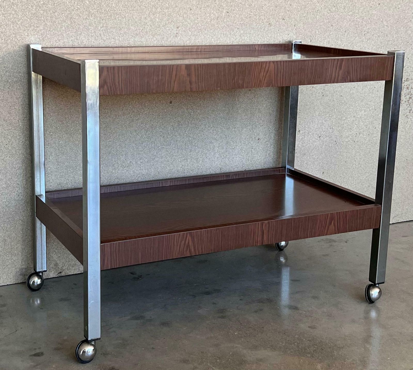 Italian Mid Century Modern Rolling Bar/Serving Cart photo 1860.0