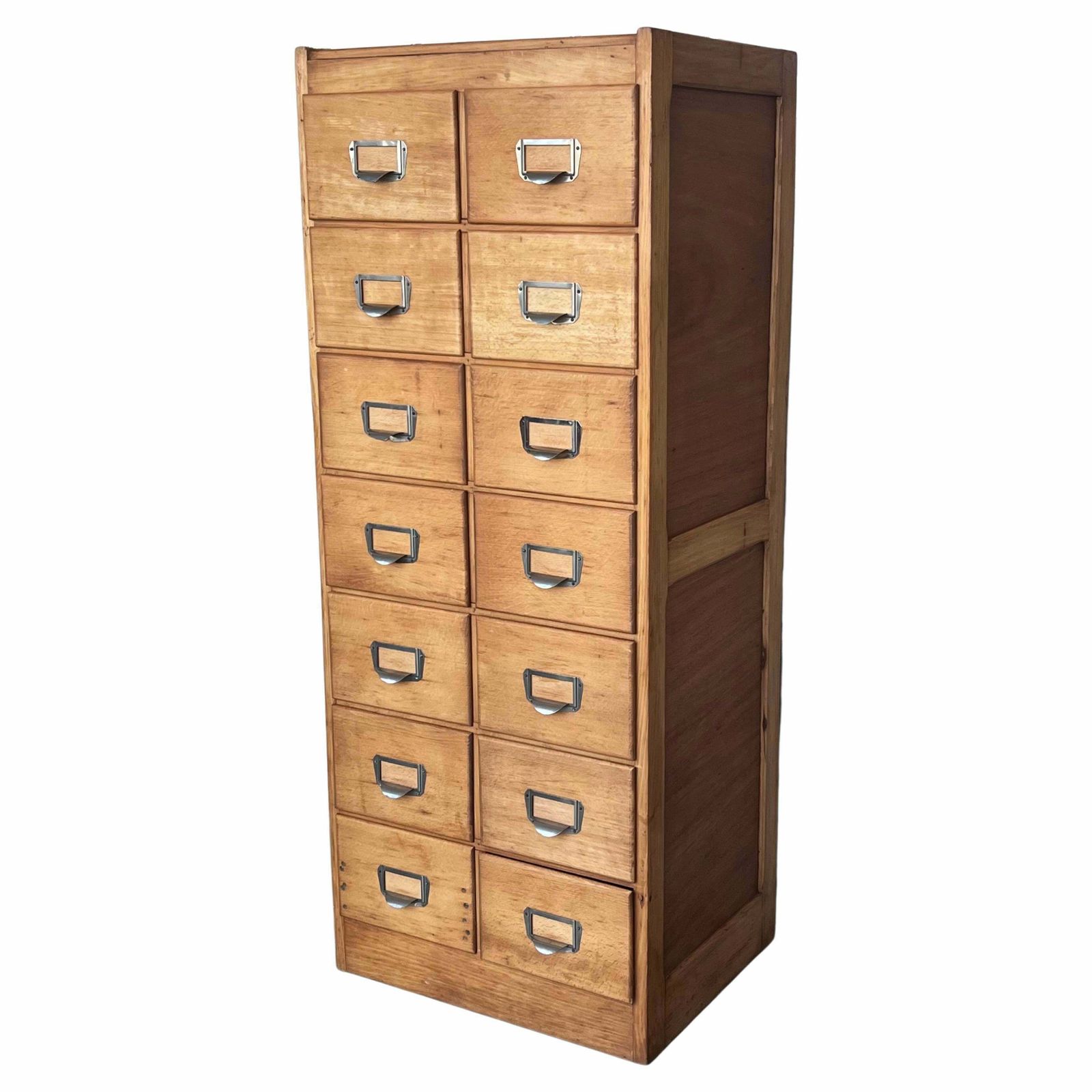 Large Bank Of French Art Deco Filing Drawers, Circa 1930s