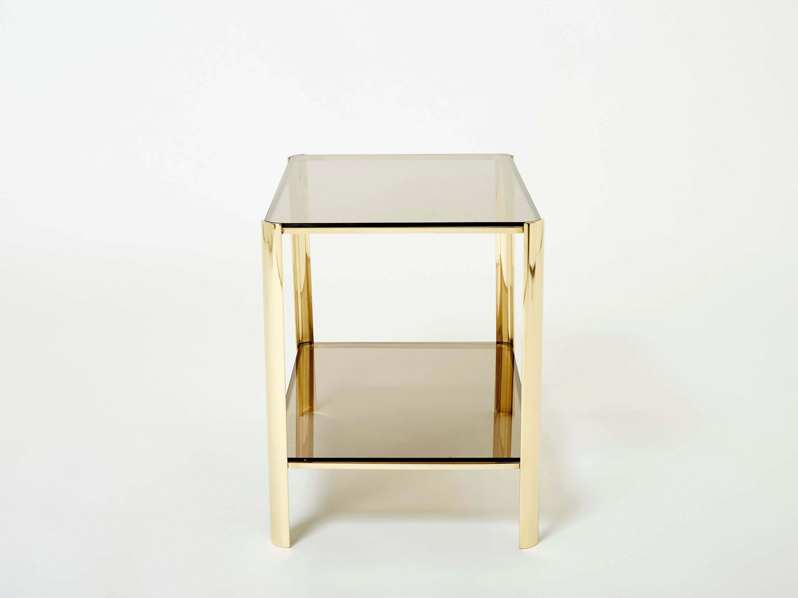 Table d'appoint à deux plateaux J.T. Lepelletier pour Broncz, années 1960 photo vintage