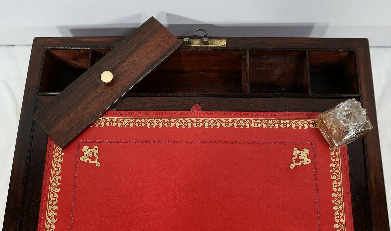 Home Decor Walnut And Mother Of Pearl Travel Case, Napoleon III Period – Mid 19th Century photo