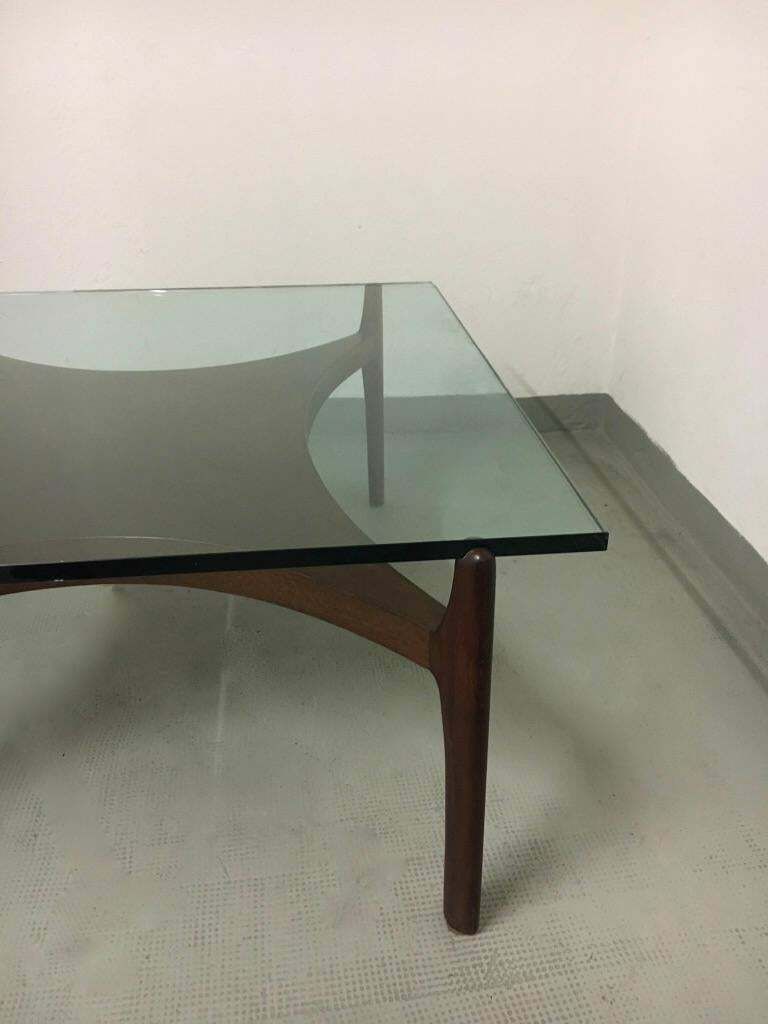 Sven Ellekaer Teak And Glass Coffee Table For Christian Linneberg, Denmark photo Furniture