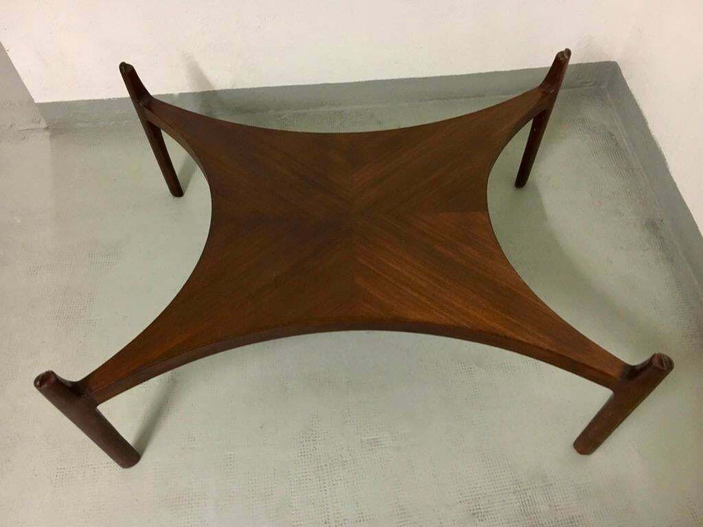 Sven Ellekaer Teak And Glass Coffee Table For Christian Linneberg, Denmark photo buy